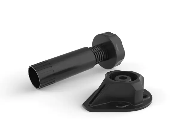 Pata Zocalo PVC Negra Regulable