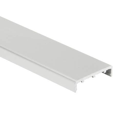 Canto U Liso de 18mm x 3 mts Aluminio
