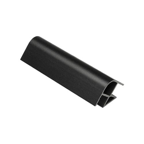 Union Zocalo 100mm 90° Aluminio Negro