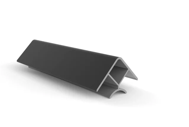 Puntera Zocalo Pvc 100mm Aluminio Negro